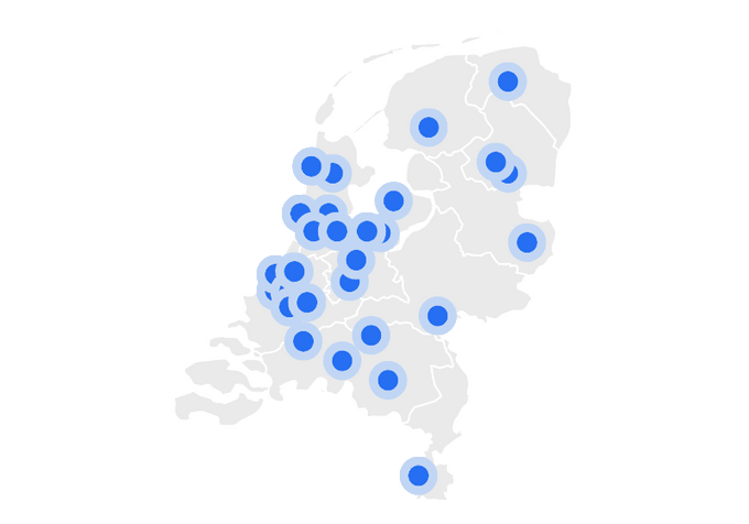 DR SMILE Netherlands Locations map 